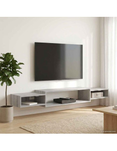 Mobile TV da Parete A parete Sonoma grigio 180 x 28 x 21 cm