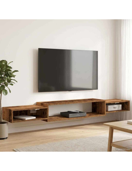 Mobile TV da Parete A parete Legno antico 180 x 28 x 21 cm