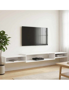 Mobile TV da Parete A parete Bianco 220 x 28 x 21 cm