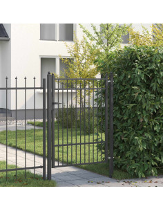Cancello per recinzione HORST 100 x 125 cm Metallo Nero