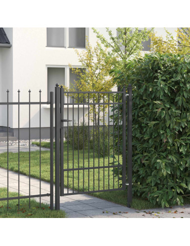 Cancello per recinzione HORST 100 x 125 cm Metallo Nero