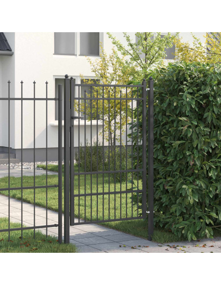 Cancello per recinzione HORST 100 x 150 cm Metallo Nero