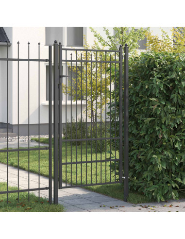Cancello per recinzione HORST 100 x 175 cm Metallo Nero