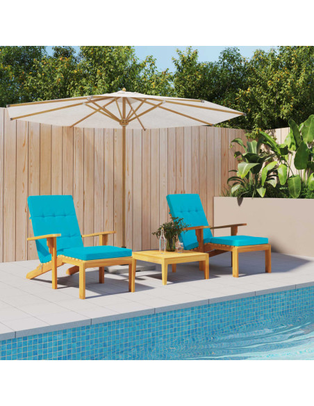 Cuscini per Sedia a Sdraio 2 pz Turchese in Tessuto Oxford