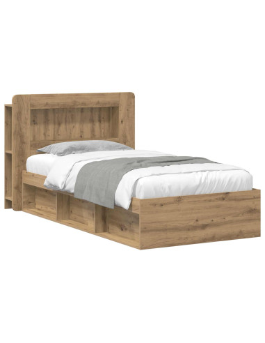 Telaio del letto con storage Rovere Artigianale 100 x 200 cm