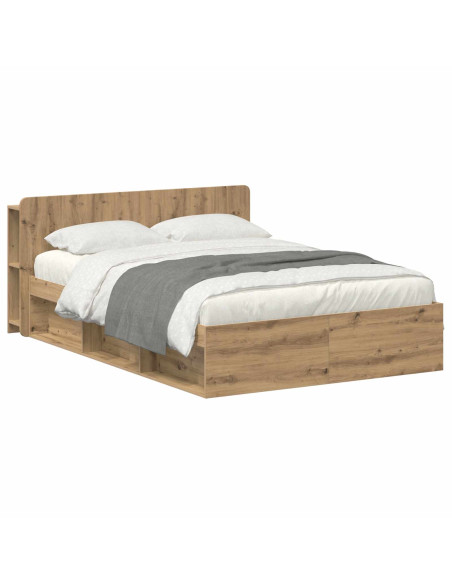 Telaio del letto con storage Rovere Artigianale 150 x 200 cm