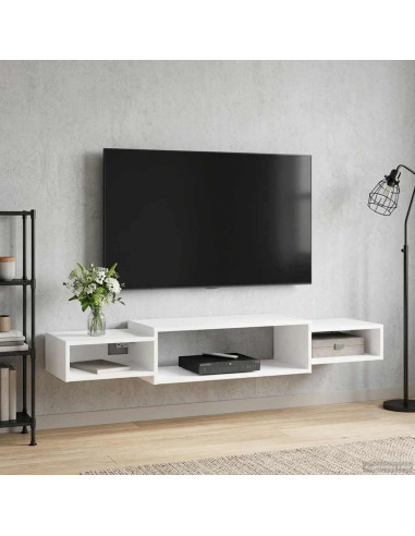 Mobile TV da Parete A parete Bianco 140 x 28 x 21 cm