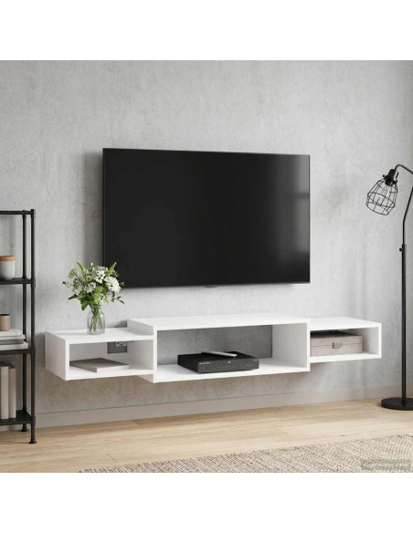 Mobile TV da Parete A parete Bianco 140 x 28 x 21 cm