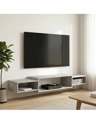 Mobile TV da Parete A parete Grigio Cemento 140 x 28 x 21 cm