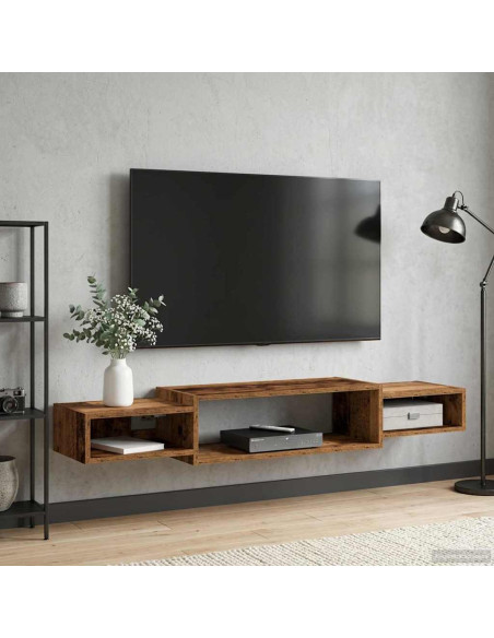 Mobile TV da Parete A parete Legno antico 140 x 28 x 21 cm