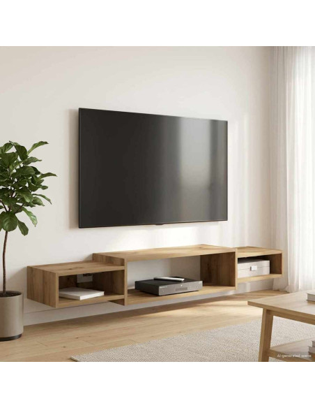 Mobile TV da Parete A parete Rovere Artigianale