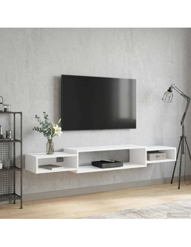 Mobile TV da Parete A parete Bianco 180 x 28 x 21 cm