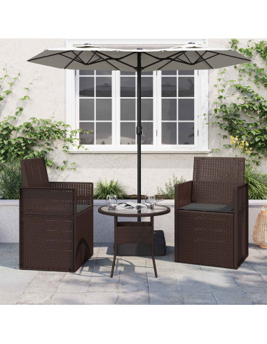 Cuscini per Seduta 2 pcs Antracite 47 x 36 x 2 cm Poliestere