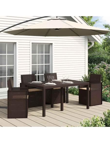 Cuscini per Seduta 4 pcs Tortora 47 x 36 x 2 cm Poliestere