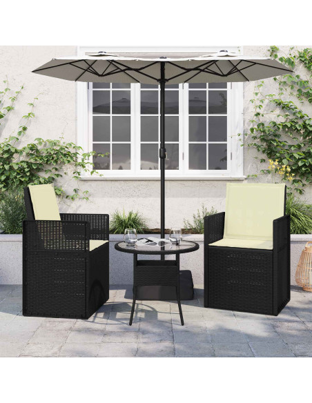 Cuscini per Seduta e Schienale 2 pcs Crema 47 x 45 x 2 cm