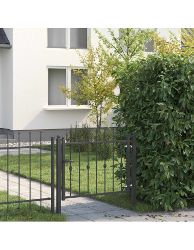 Cancello per recinzione HORST 100 x 75 cm Metallo Nero