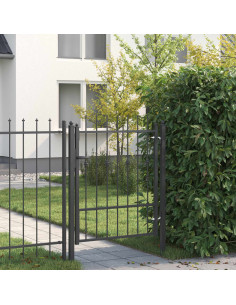 Cancello per recinzione HORST 100 x 125 cm Metallo Nero
