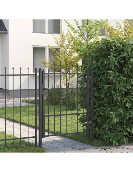 Cancello per recinzione HORST 100 x 125 cm Metallo Nero