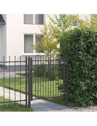 Cancello per recinzione HORST 100 x 100 cm Metallo Nero