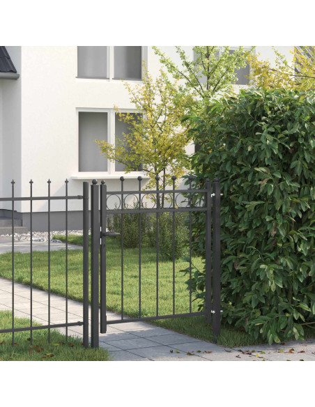 Cancello per recinzione HORST 100 x 100 cm Metallo Nero