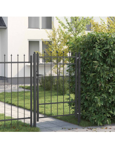 Cancello per recinzione HORST 100 x 125 cm Metallo Nero