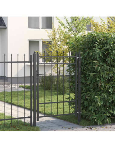 Cancello per recinzione HORST 100 x 125 cm Metallo Nero