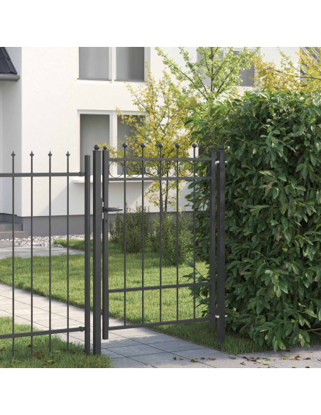 Cancello per recinzione HORST 100 x 125 cm Metallo Nero