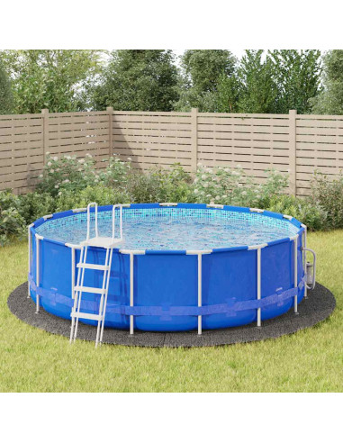 Telo Sotto Piscina Grigio Chiaro Ø500 cm Geotessile Poliestere