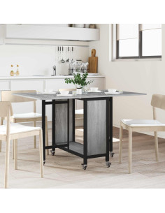 Tavolo da pranzo pieghevole con ruote 130 x 80 x 76,5 cm