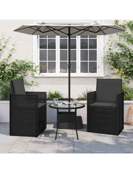 Cuscini per Seduta e Schienale 2 pcs Antracite 47 x 45 x 2 cm