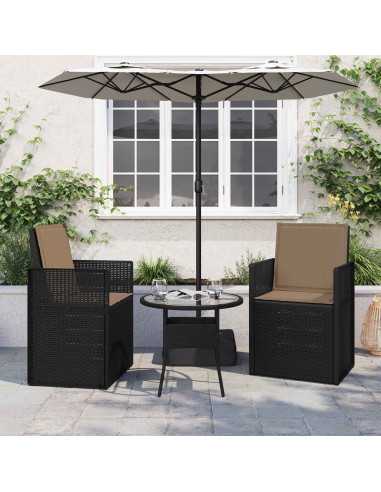 Cuscini per Seduta e Schienale 2 pcs Tortora 47 x 45 x 2 cm