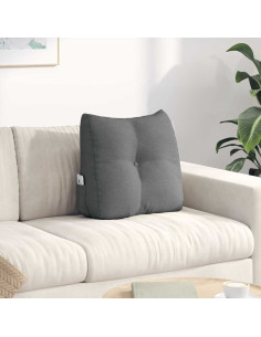 Cuscino per Schiena Grigio scuro 45 x 24 x 50 cm Tessuto