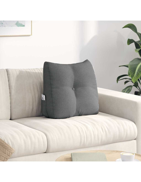 Cuscino per Schiena Grigio scuro 45 x 24 x 50 cm Tessuto