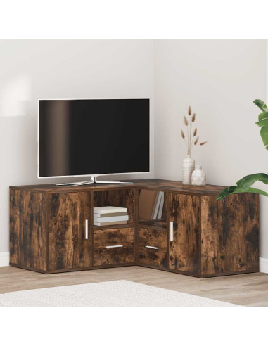 Mobile Angolare Rovere Fumo 160x40x45 cm in Truciolato