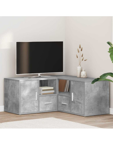 Mobile Angolare Grigio Cemento 160x40x45 cm in Truciolato
