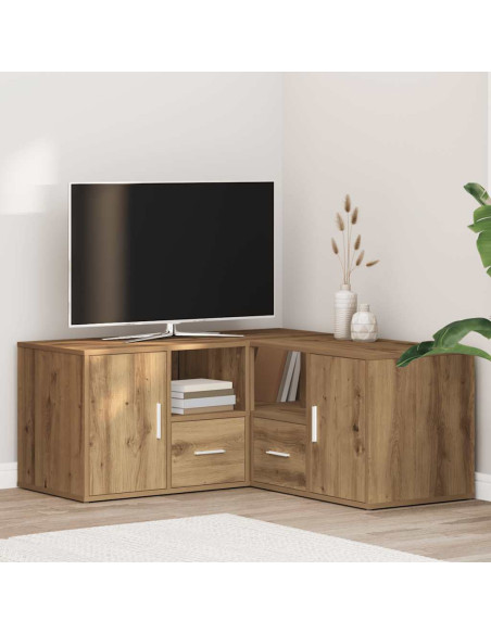 Mobile Angolare Rovere Artigianale 160x40x45 cm in Truciolato