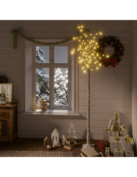 Albero Natale 220 LED 2,2 m Salice Bianco Caldo Interno Esterno