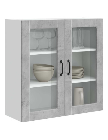Mobile da cucina con lo scaffale Grigio cemento 80 x 31 x 80 cm