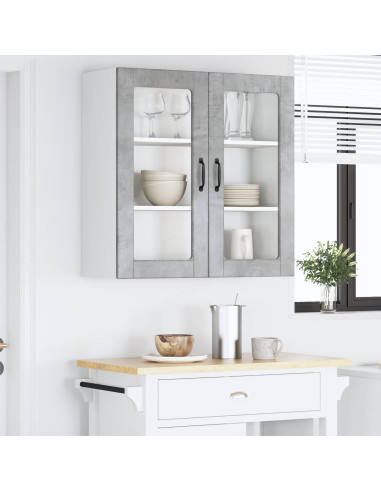 Mobile da cucina con lo scaffale Grigio cemento 80 x 31 x 80 cm