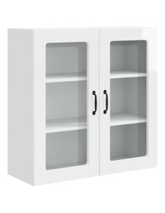 Mobile da cucina con lo scaffale Bianco Lucido 80 x 31 x 80 cm 2