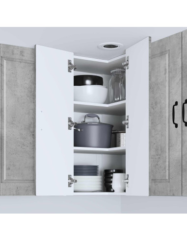 Mobile da cucina con lo scaffale Grigio cemento 57 x 57 x 80 cm