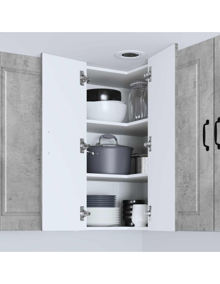 Mobile da cucina con lo scaffale Grigio cemento 57 x 57 x 80 cm