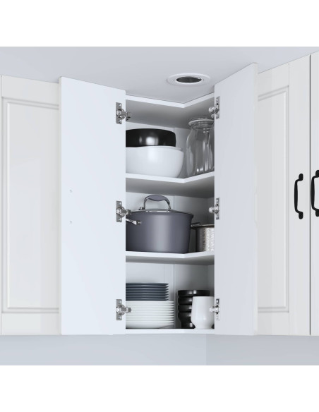 Mobile da cucina con lo scaffale Bianco Lucido 57 x 57 x 80 cm
