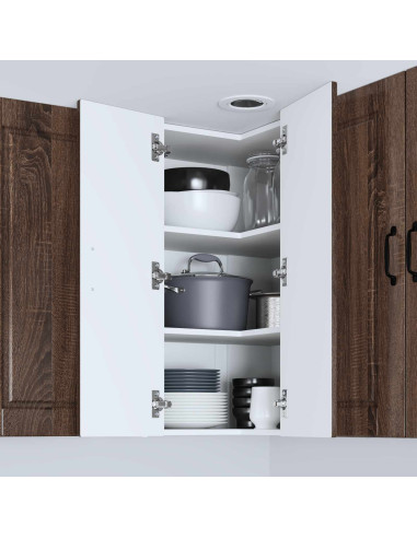 Mobile da cucina con lo scaffale Rovere Marrone 57 x 57 x 80 cm