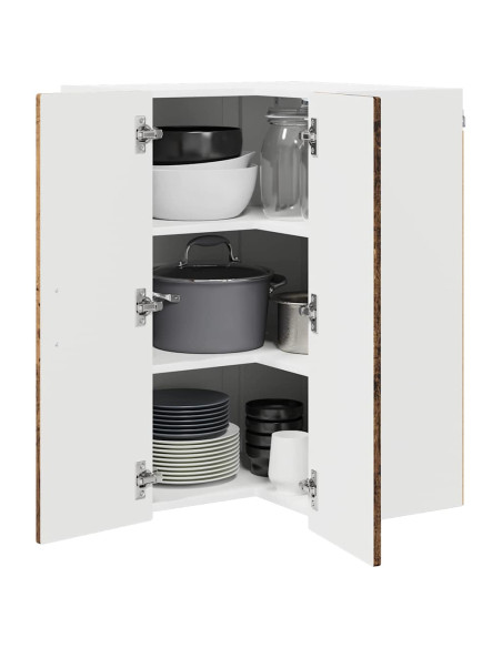 Mobile da cucina con lo scaffale Legno vecchio 57 x 57 x 80 cm