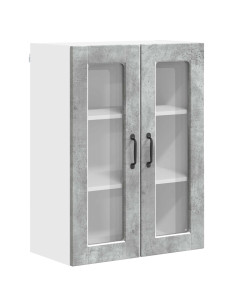 Mobile da cucina con lo scaffale Grigio cemento 60 x 31 x 80 cm 2