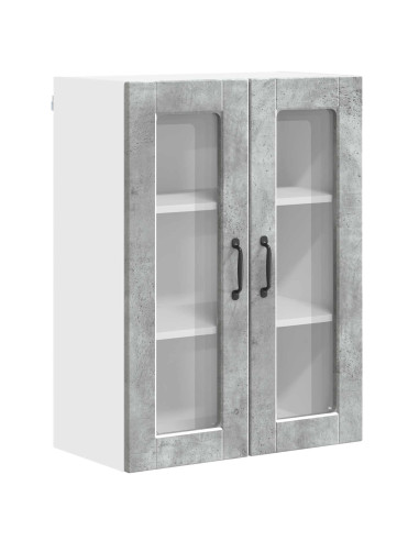 Mobile da cucina con lo scaffale Grigio cemento 60 x 31 x 80 cm