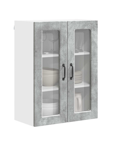 Mobile da cucina con lo scaffale Grigio cemento 60 x 31 x 80 cm