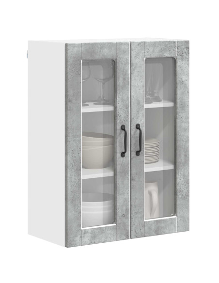 Mobile da cucina con lo scaffale Grigio cemento 60 x 31 x 80 cm