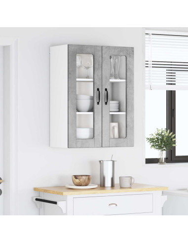 Mobile da cucina con lo scaffale Grigio cemento 60 x 31 x 80 cm